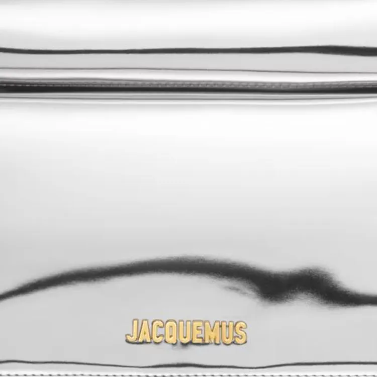 Jacquemus Carré Ronds PU Polyurethane Clutch Women's Silver-3