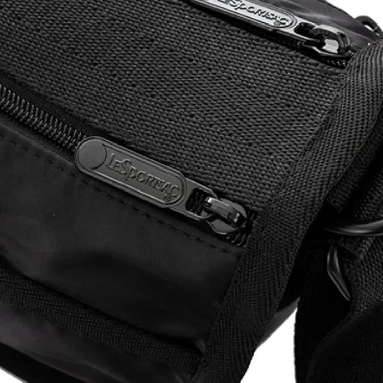 LeSportsac Fabric Shoulder Bag, Crossbody Bag Medium Size Women's Raven Feather Black-5