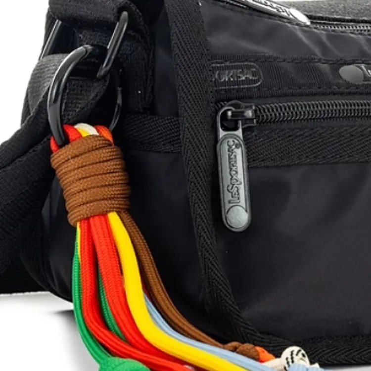 LeSportsac Fabric Shoulder Bag, Crossbody Bag Medium Size Women's Raven Feather Black-3