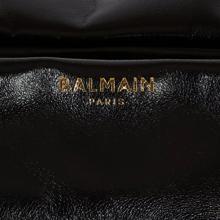 BALMAIN Calfskin Handbag Mini Women's Black-4