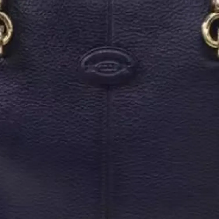 TOD'S Cow Leather Handbag Women's Blue-4