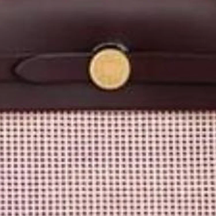 HERMES Herbag Zip Canvas Shoulder Bag, Crossbody Bag, Handbag Women's Light Beige & White & Raspberry Red & Brown-1