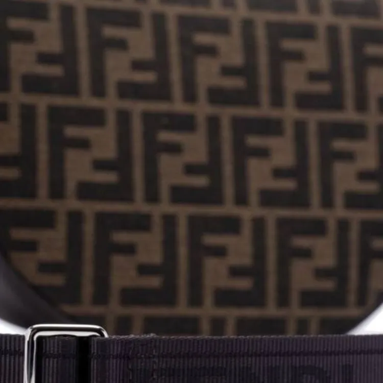 FENDI Monogram Shoulder Bag Men's Brown-4