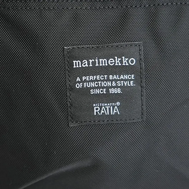 Marimekko Nylon Shoulder Bag, Crossbody Bag Regular Women's Black-2