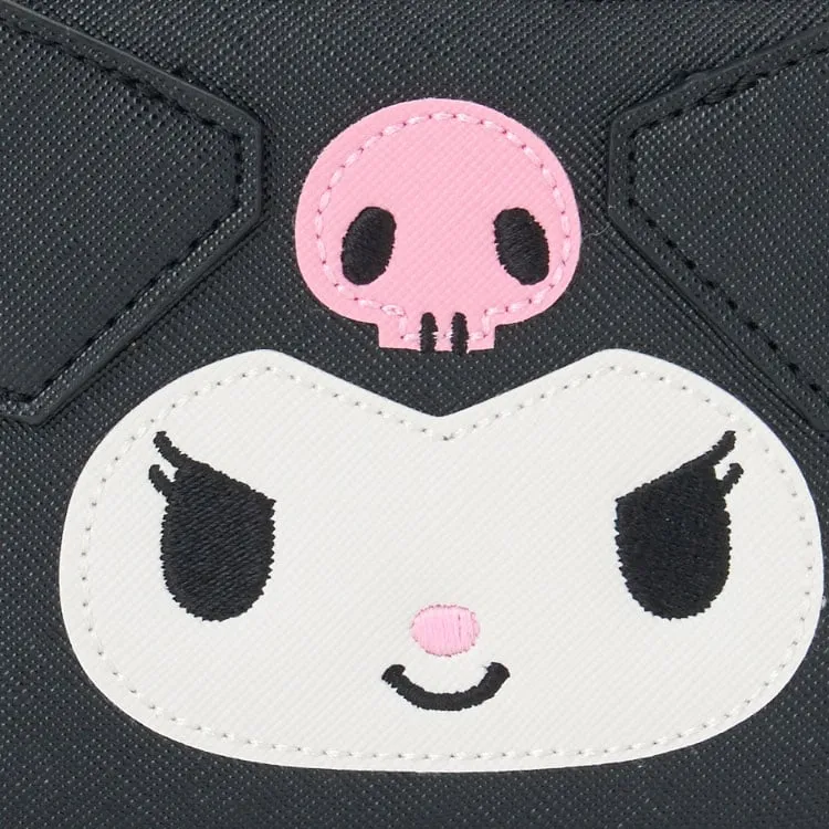 Sanrio PU Leather Wallet Women's Black-4
