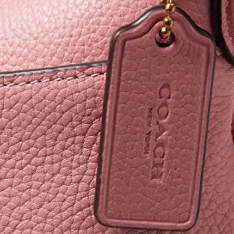 COACH Polly Genuine Leather Shoulder Bag, Crossbody Bag Tubas Women's Pink-2
