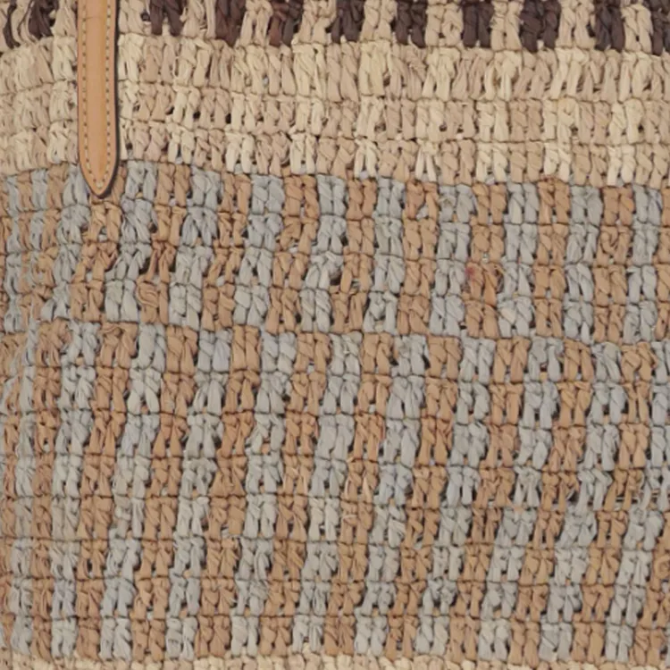 Valentino Straw Woven Tote Bag, Shopping Bag, Shoulder Bag Tubas Women's Beige-4