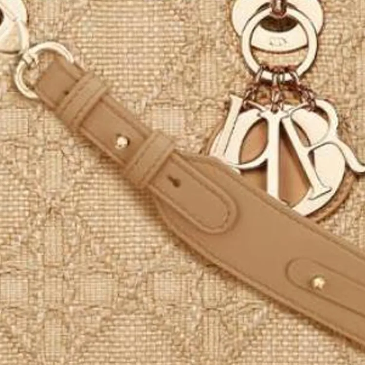 DIOR Lady Dior My ABCDior Natural Cannage Raffia Shoulder Bag, Crossbody Bag, Handbag Trumpets Women's Beige-5