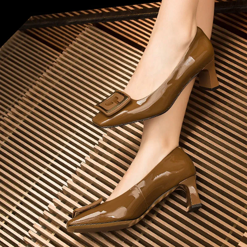 Coup De Foudre Chunky Heel High Heels 5.5cm Women's-5