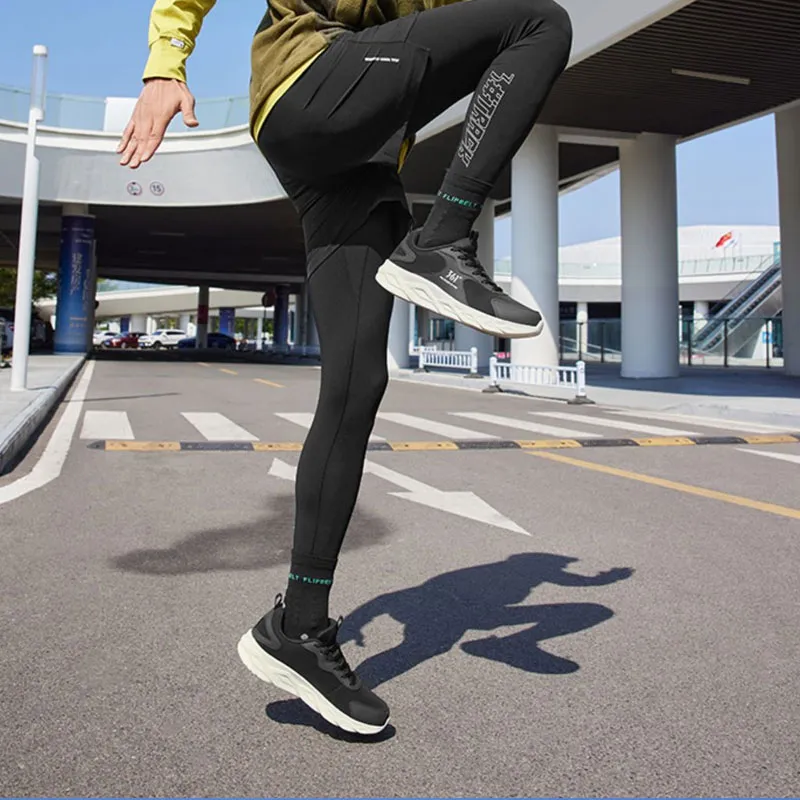361° Low Top Running Shoes Men's Black White-7