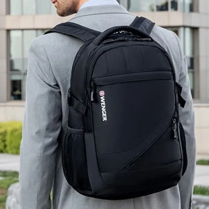 Wenger Polyester Backpack Large Size Unisex Black-4