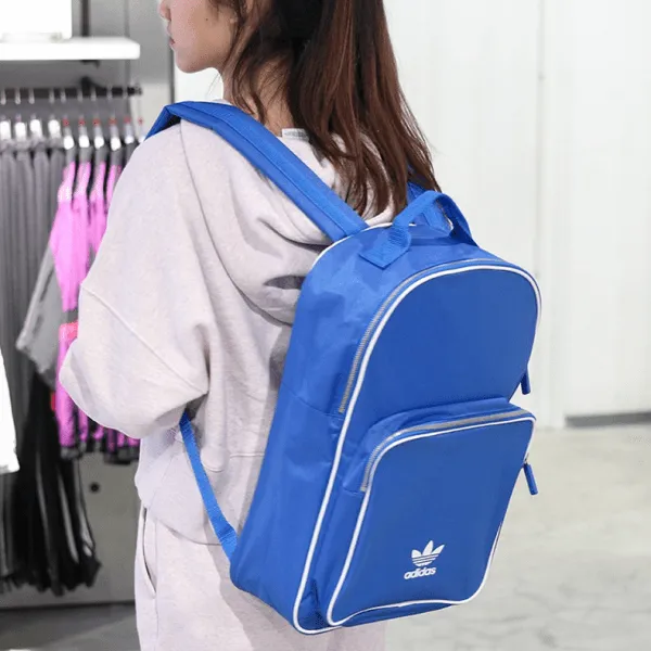 Adidas Nylon Fabric Backpack Regular Unisex Blue-3
