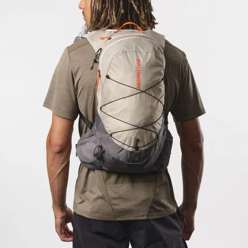SALOMON Polyester With Nylon Spandex And EVA Outdoor Hiking Bag Backpacks Unisex Feather Gray-3