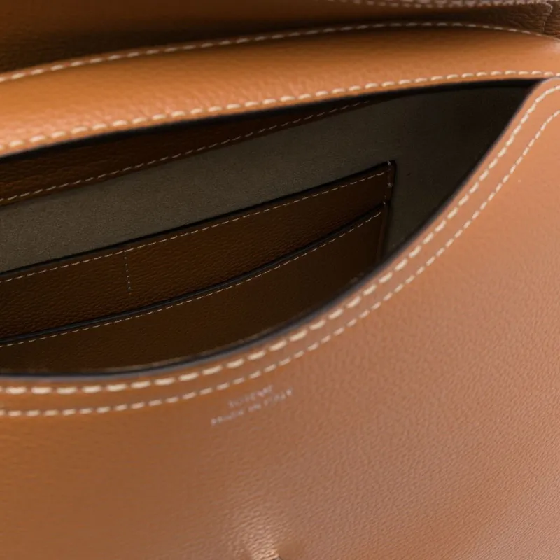 TOTEME Cow Leather One Shoulder Handbag Women's Brown-2