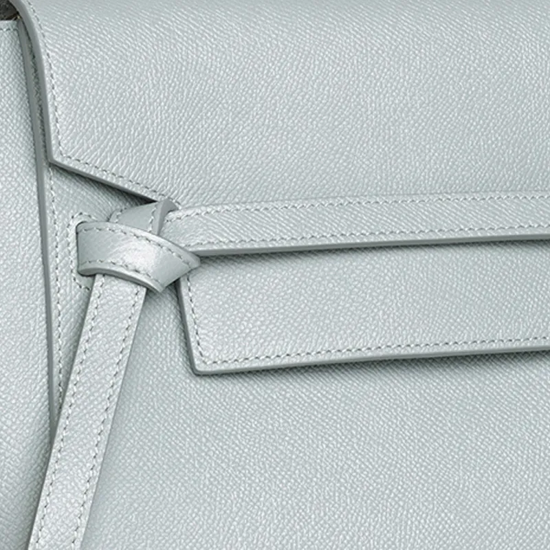 CELINE Belt Grained Calfskin Catfish Bag Handbag Crossbody Bag Shoulder Bag Women's Mineral Blue-4