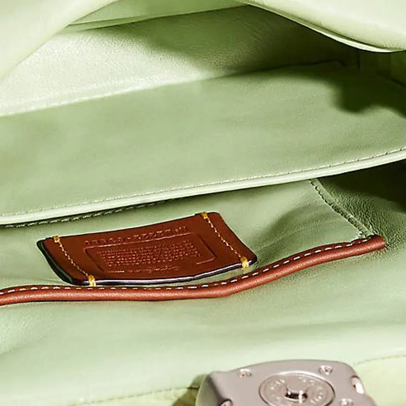 COACH Pillow Leather Dumpling Bag Handbag, Shoulder Bag Regular Women's Grass Green-3