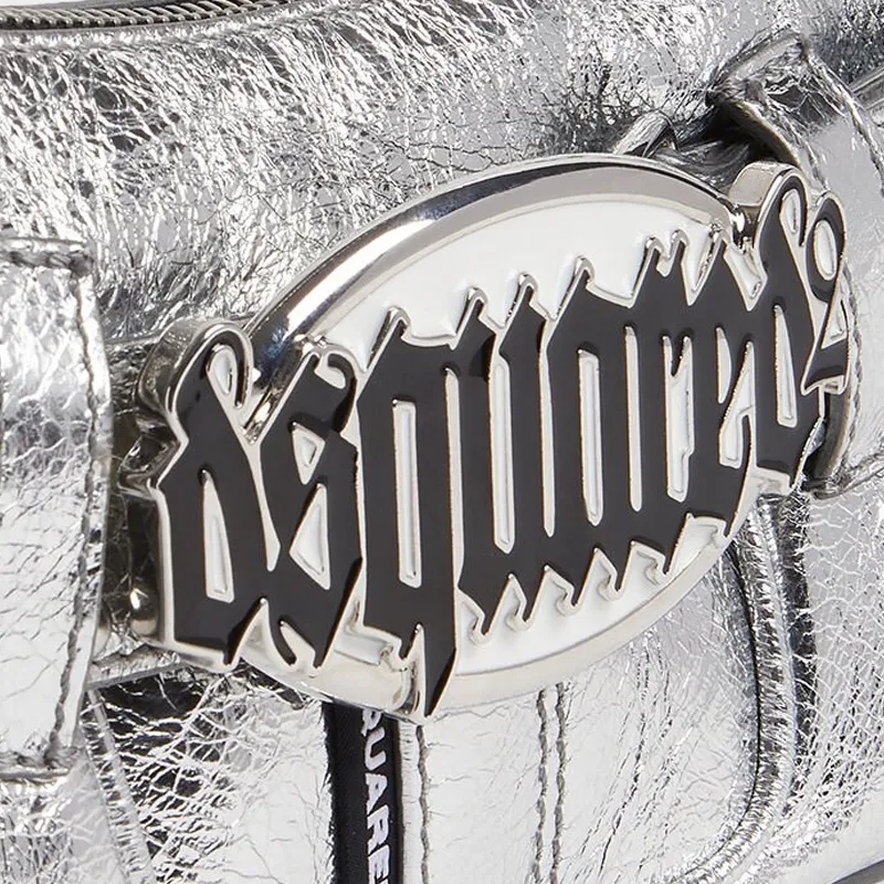 DSQUARED 2 Gothic Logo Plaque Zipped Clutch Bag-3