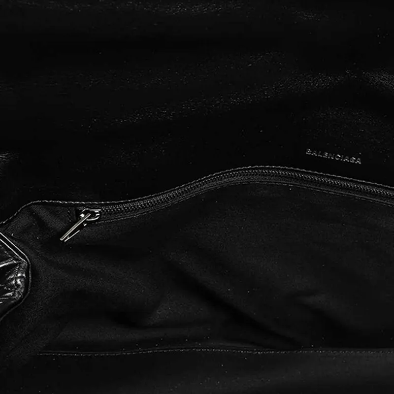 Balenciaga Calfskin Clutch Large Size Women's Black-4