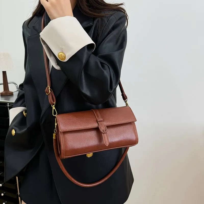 Fitchell Pu Portable Crossbody Bag, Shoulder Bag Regular Women's Coffee/Khaki/Brown/Black/Red-3
