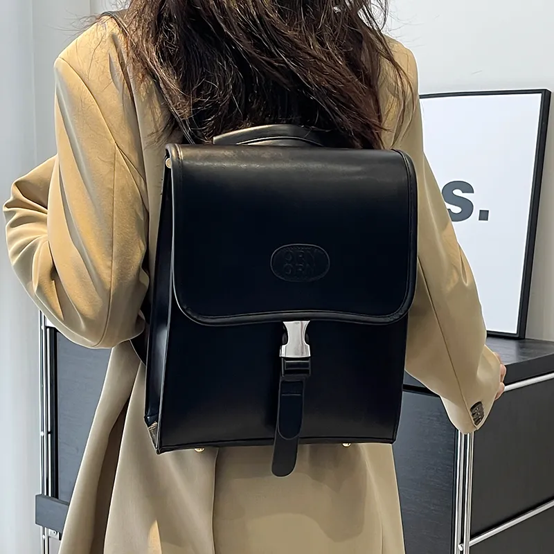 JIANMU PU Backpack Regular Women's Yellow Brown/Black/Blue/Coffee-3