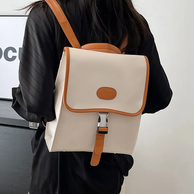 JIANMU PU Backpack Regular Women's Yellow Brown/Black/Blue/Coffee-1