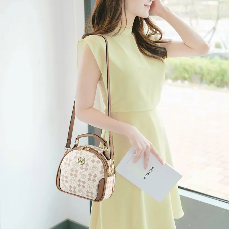 REDOO PU Crossbody One Shoulder Handbags Regular Women's Coffee & Earth Yellow/Ecru/Coffee-6