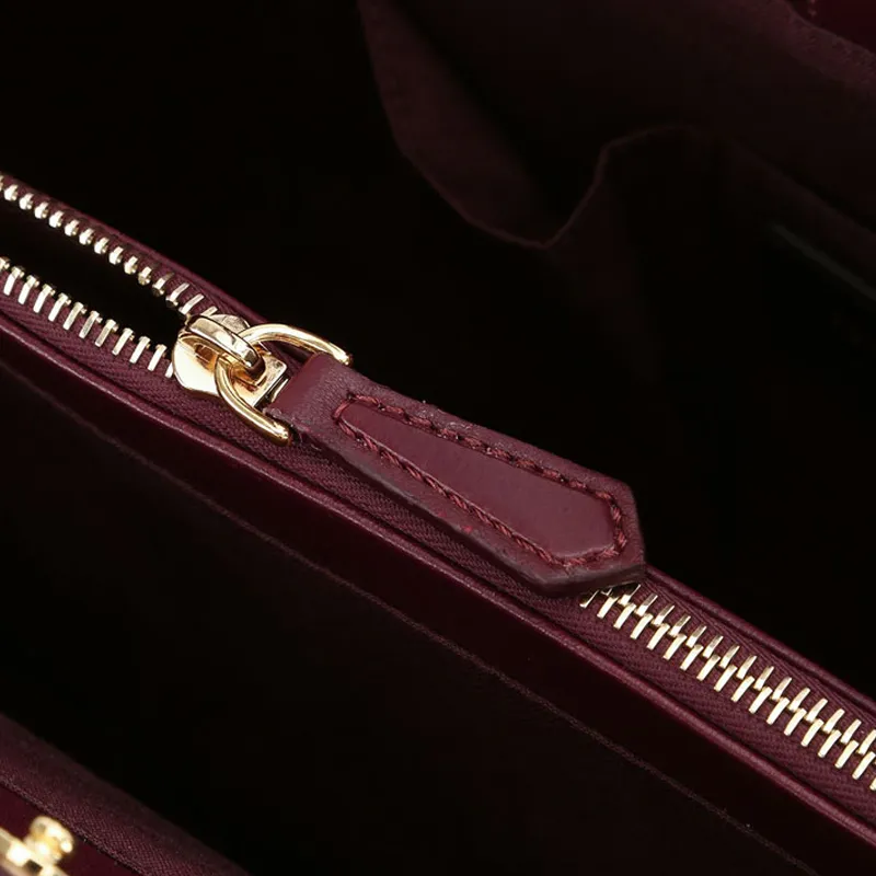 FENDI Leather Tote Bag Shopping Bag Crossbody Bag Handbag Shoulder Bag Women's Fuchsia-3
