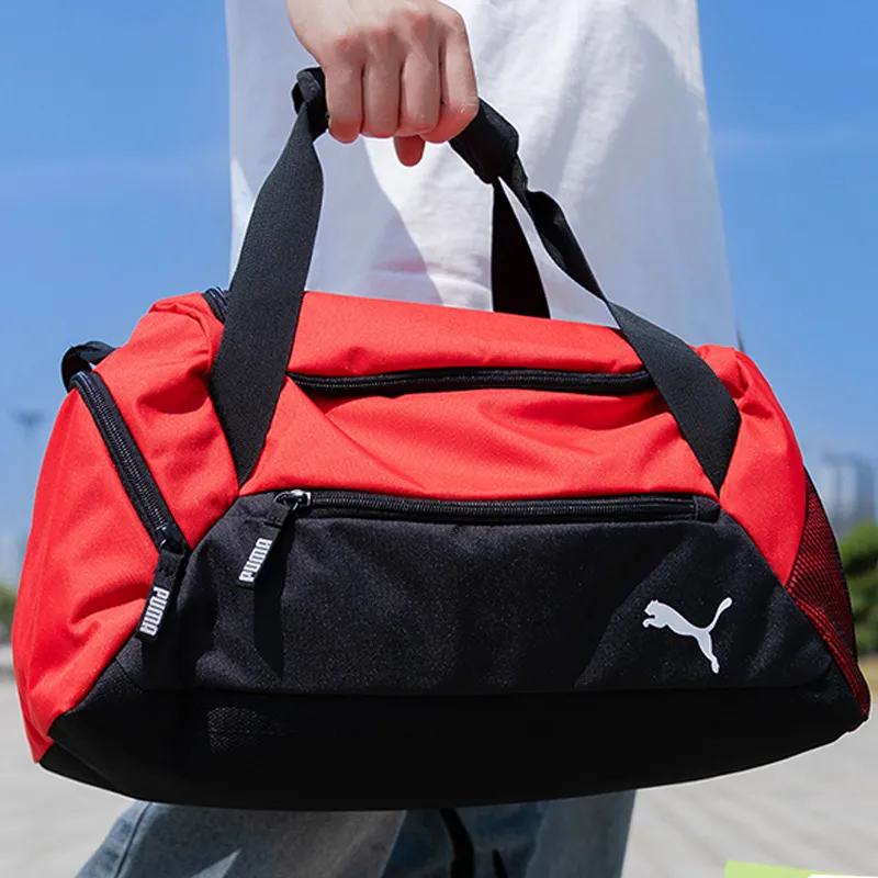 PUMA Fabric Handbags Travel Bags Men's Black & Red-3