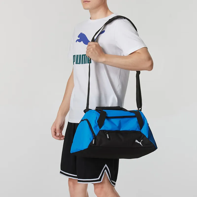 PUMA Fabric Handbags Travel Bags Men's Blue & Black-4
