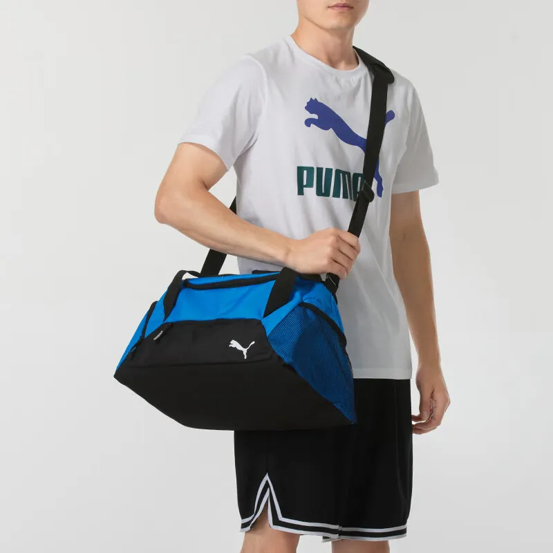 PUMA Fabric Handbags Travel Bags Men's Blue & Black-3