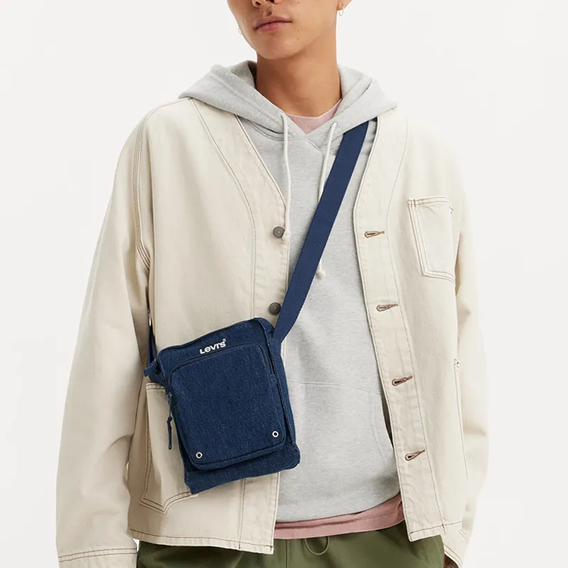 Levi's Cotton Shoulder Bag Crossbody Bag Regular Unisex Indigo-3