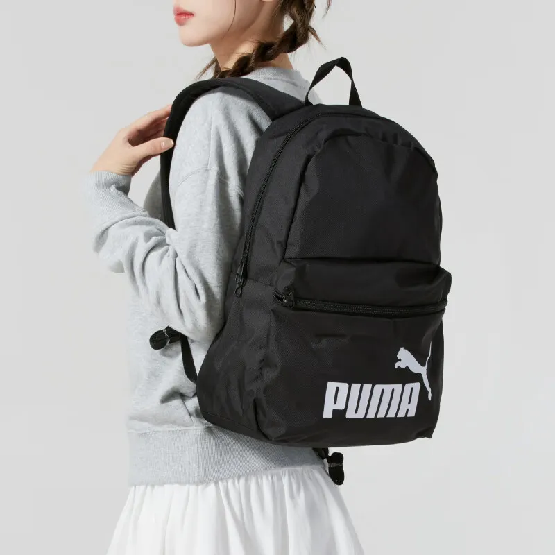 PUMA Fabric Backpack Medium Size Unisex Black-4