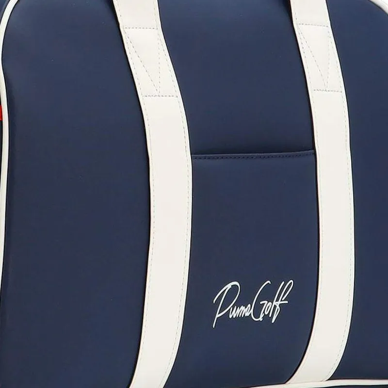 PUMA Synthetic Leather Gym Bag Large Size Unisex Dark Marine Blue & Bright White & Rich Red-2