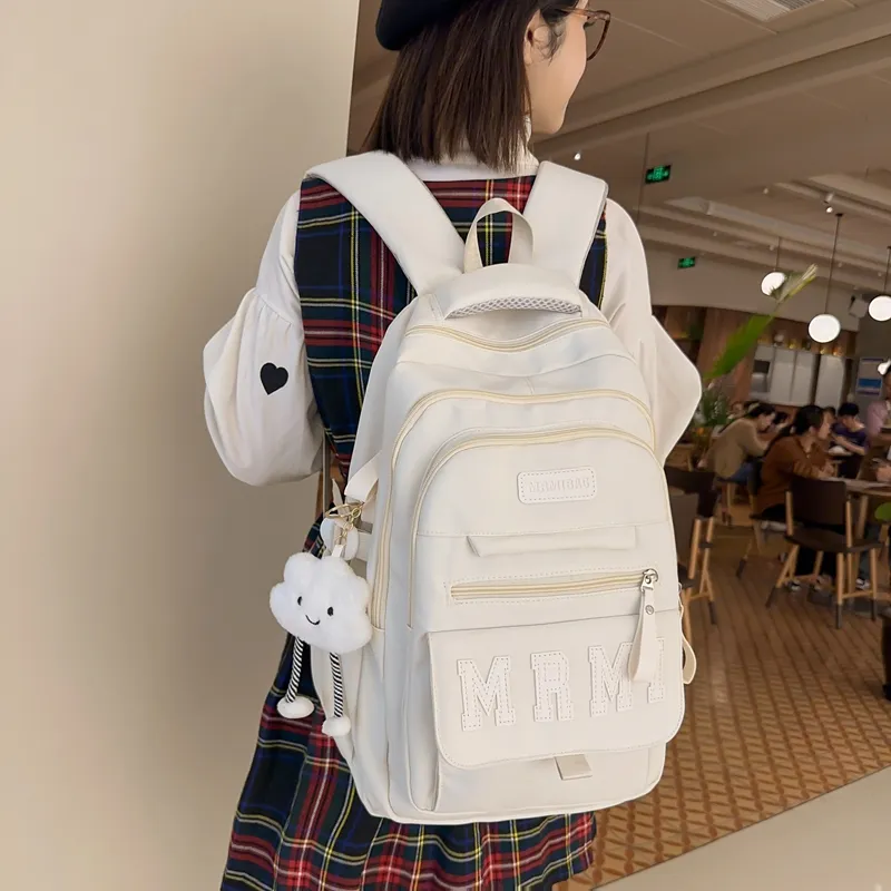 NIGEER Nylon Backpack Regular Women's Black/Yellow/White/Pink/Red/Blue-4