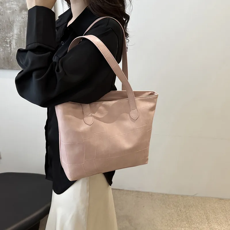 HCXK PU Trendy Fashion Students Minimalist Style Tote Bag Shoulder Bag Regular Women's Multicolor-5