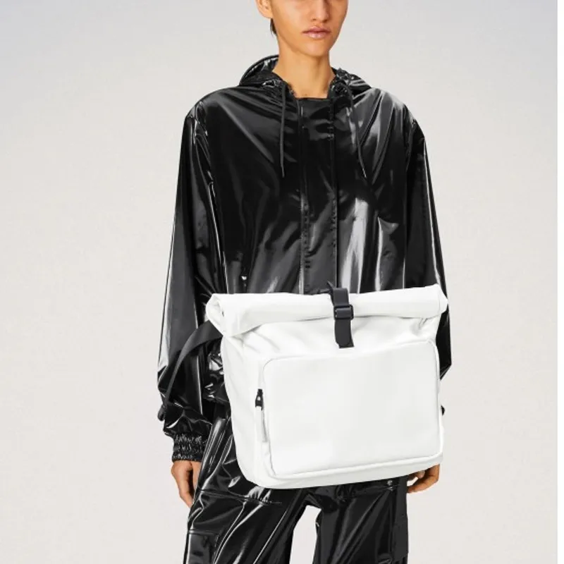 Rains Polyurethane Fanny Pack Regular Unisex White-3