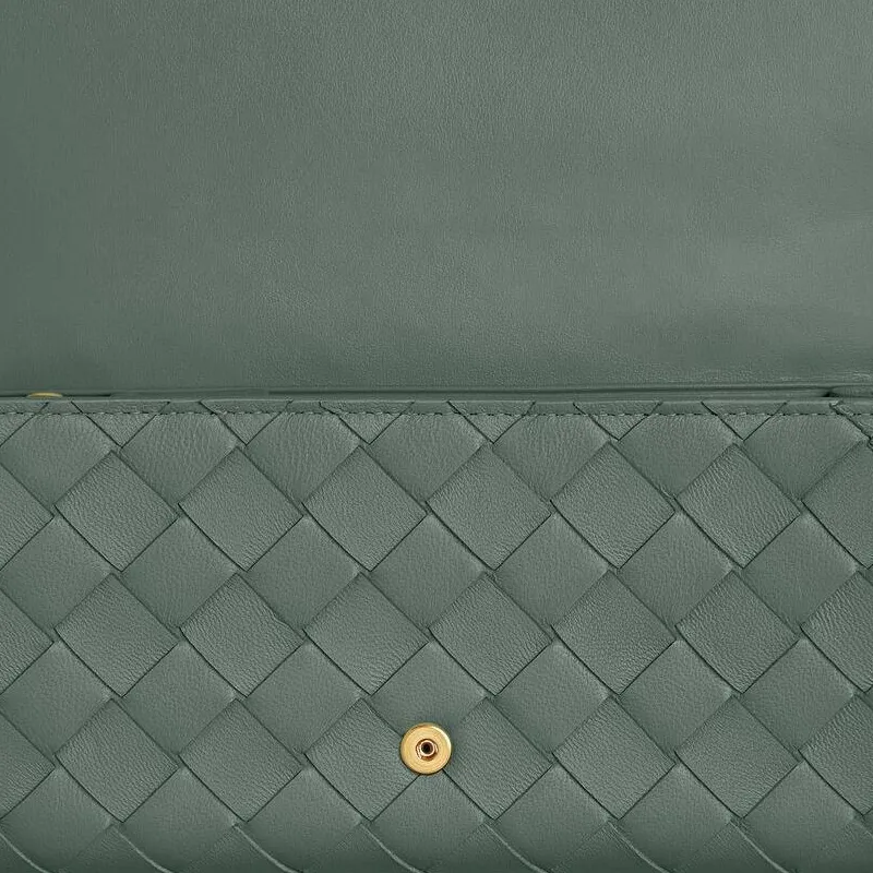 Bottega Veneta Intrecciato Large Flap Wallet-3
