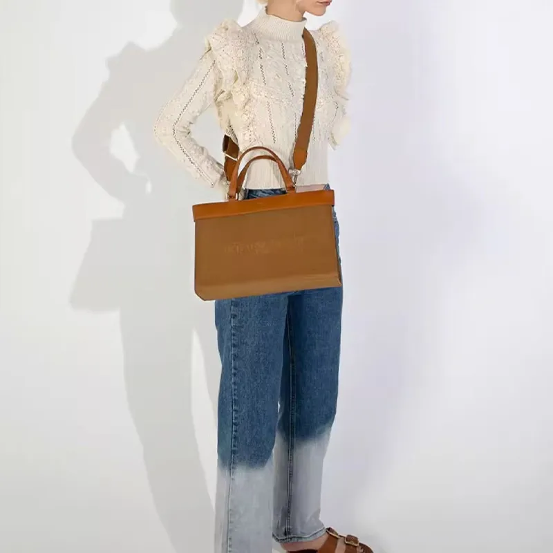IRIDESCENCE Canvas With Leather Spy Bag, Tote Shoulder Bag, Crossbody Bag, Handbag Medium Size Women's Jasper-1