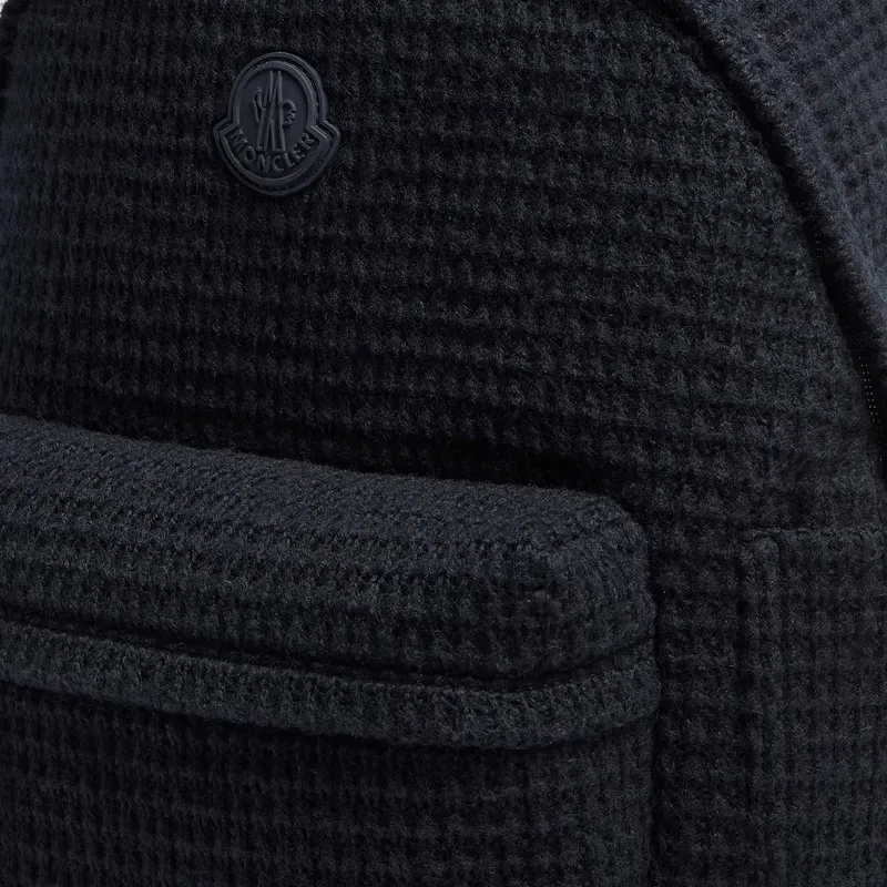 Moncler Wool Woven Backpack Unisex Black-2