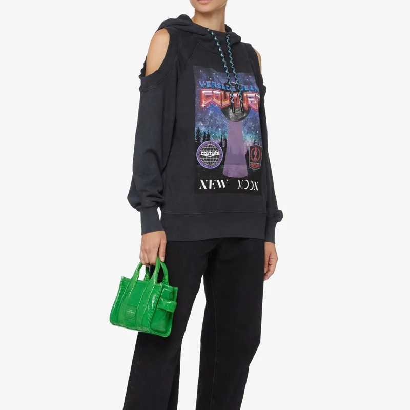 MARC JACOBS Lambskin Tote Bag, Shopping Bag, Shoulder Bag, Crossbody Bag, Handbag Mini Women's Green-4