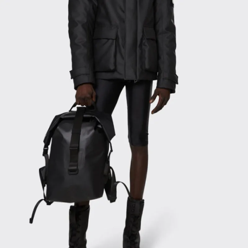 Rains Buckle Backpack Unisex Black-4