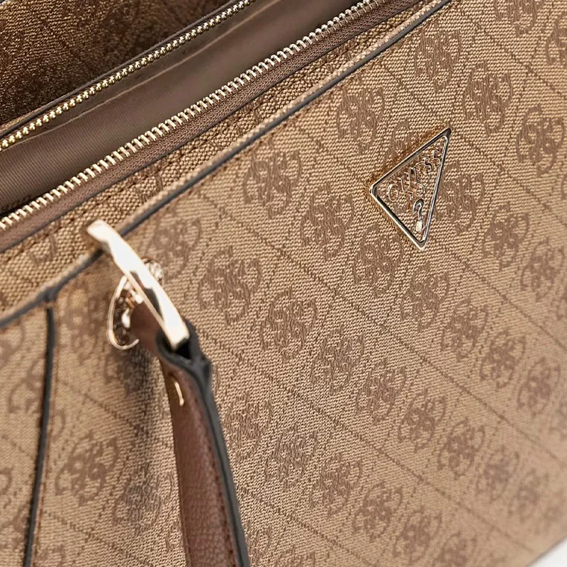 GUESS Artificial Leather Tote Bag Shopping Bag Shoulder Bag Handbag Women's Brown-2