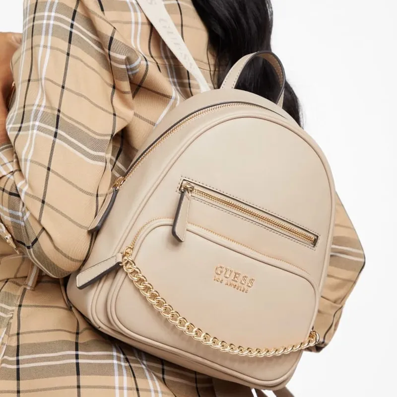 GUESS Artificial Leather Backpacks Backpack Women's Taupe-3