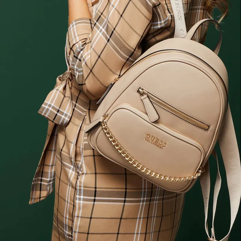 GUESS Artificial Leather Backpacks Backpack Women's Taupe-4