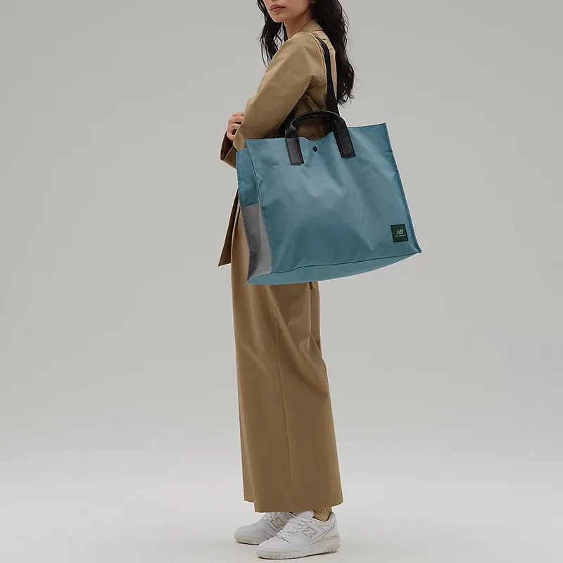 New Balance Nylon Tote Bag, Shopping Bag, Shoulder Bag, Handbag Large Size Unisex Light Indigo-3