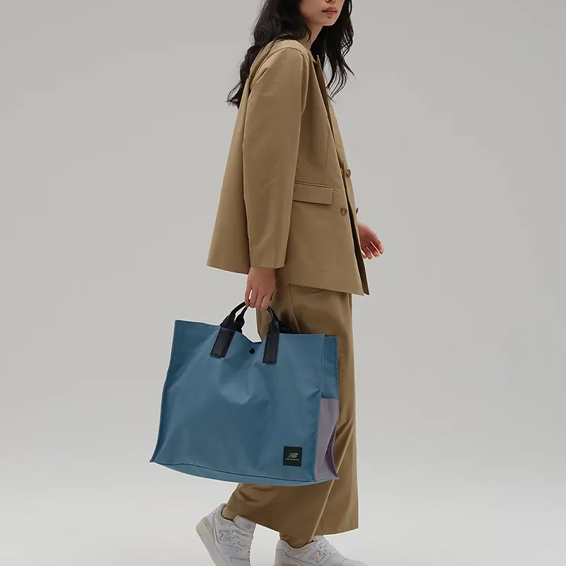 New Balance Nylon Tote Bag, Shopping Bag, Shoulder Bag, Handbag Large Size Unisex Light Indigo-4