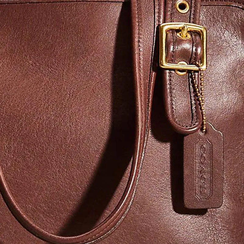 COACH Legacy Leather Tote Bag Shopping Bag One Shoulder Handbag Large Size Men's Brown-3
