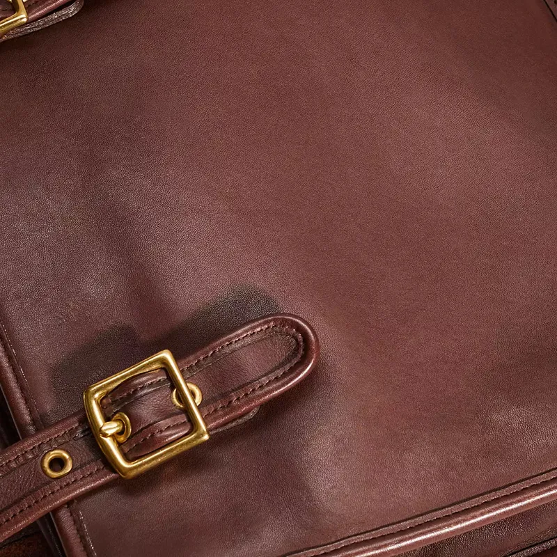 COACH Legacy Leather Tote Bag Shopping Bag One Shoulder Handbag Large Size Men's Brown-2