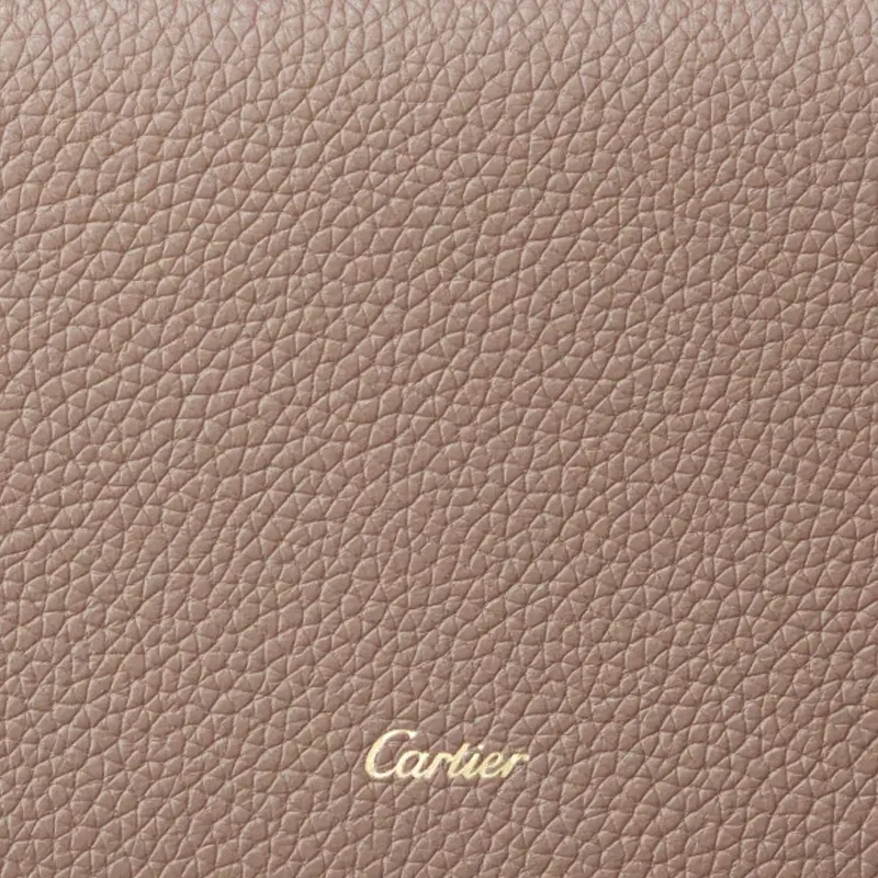 CARTIER PANTHÈRE Calfskin Wallet Mini Unisex Clay-3