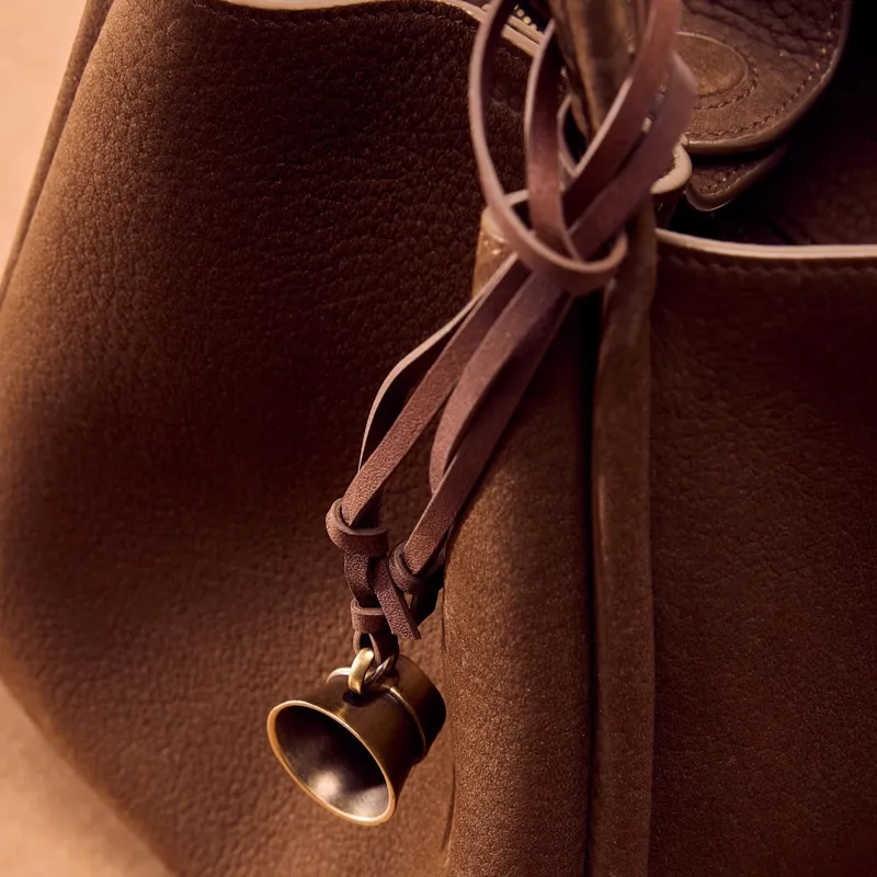 Songmont Cow Leather Bag Accessory Unisex Smoky Ink Black/Sandalwood Brown-4